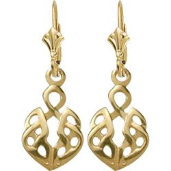 ELITE JEWELS 10 Karat Gold Celtic Earrings In Yellow