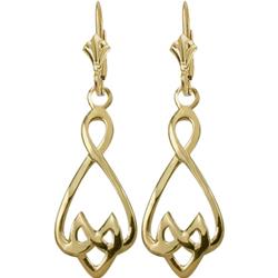 ELITE JEWELS Traditional 10 Karat Gold Celtic Earrings In Yellow