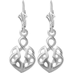 ELITE JEWELS Genuine Sterling Celtic Earrings In Silver