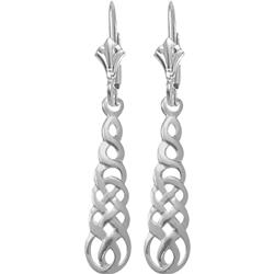 ELITE JEWELS Celtic Genuine Sterling Earrings In Silver