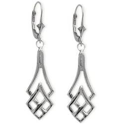 ELITE JEWELS Genuine Sterling Celtic Earrings In Silver