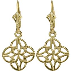ELITE JEWELS Celtic 10 Karat Gold Knot Earrings In Yellow