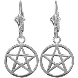 ELITE JEWELS 10 Karat Gold Star Earrings In White