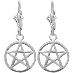 ELITE JEWELS Genuine Sterling Celtic Star Earrings In Silver