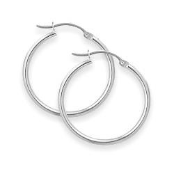 ELITE JEWELS 1 4/5 Inch Sterling Hoop Earrings In Silver