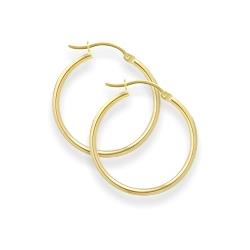 ELITE JEWELS 1 3/8 Inch Gold Hoop Earrings In Yellow