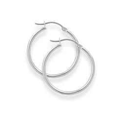 ELITE JEWELS 1 3/8 Inch Gold Hoop Earrings In White