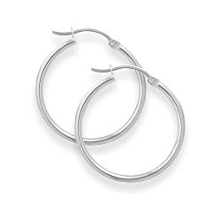 ELITE JEWELS 2 Inch Gold Hoop Earrings In White