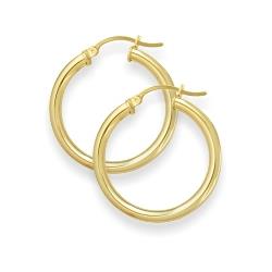 ELITE JEWELS 1 Inch Traditional Gold Hoop Earrings In Yellow