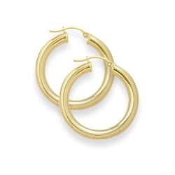 ELITE JEWELS 1 Inch Traditional Thick Gold Hoop Earrings In Yellow