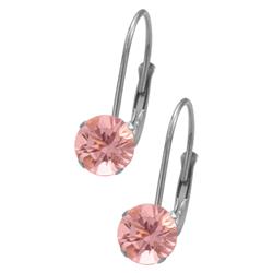 ELITE JEWELS October Sterling 1.70Tcw. 5MM Tourmaline Leverback Gem Earrings In Silver