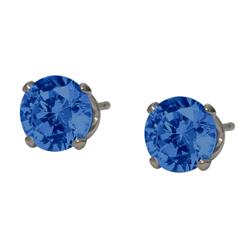 ELITE JEWELS 6MM Swarovski Elements Dark Crystal Stud Earrings In Blue