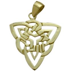 ELITE JEWELS 10 Karat Gold Fancy Celtic Knot Pendant With 18" Chain In Yellow