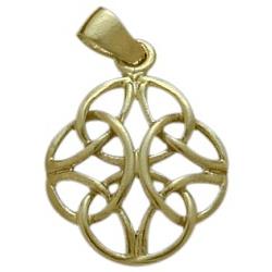 ELITE JEWELS Celtic 10 Karat Gold Knot Pendant With 18" Chain In Yellow