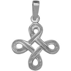 ELITE JEWELS Genuine Celtic Knot Sterling Pendant With 18" Chain In Silver