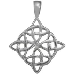 ELITE JEWELS Genuine Traditional Sterling Celtic Knot Pendant With 18" Chain In Silver