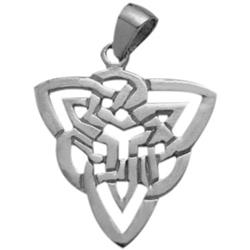 ELITE JEWELS Fancy Celtic Knot Pendant With 18" Chain In Silver