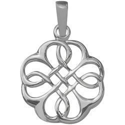 ELITE JEWELS Genuine Celtic Sterling Knot Pendant With 18" Chain In Silver