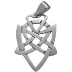 ELITE JEWELS Traditional Sterling Celtic Knot Pendant With 18" Chain In Silver