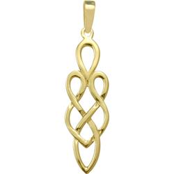 ELITE JEWELS 10 Karat Gold Celtic Style Pendant With 18" Chain In Yellow