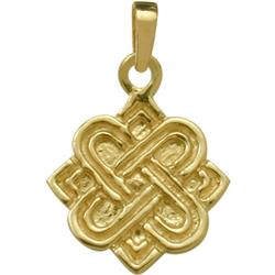 ELITE JEWELS 10 Karat Gold Four Point Knot Celtic Pendant With 18" Chain In Yellow