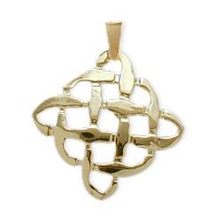 ELITE JEWELS 10 Karat Gold Celtic Knot Pendant In Yellow