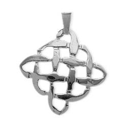 ELITE JEWELS Celtic Knot Pendant With 18 Inch Chain In Silver