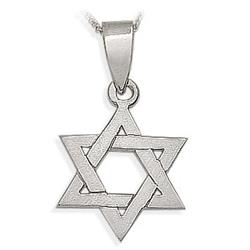ELITE JEWELS High Polish Religious Star Of David Jewish Pendant With Chain - 18 In Silver