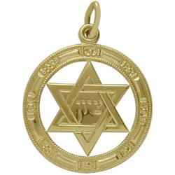 ELITE JEWELS 14 Karat Gold Star Of David Pendant With 18 Inch Chain In Yellow