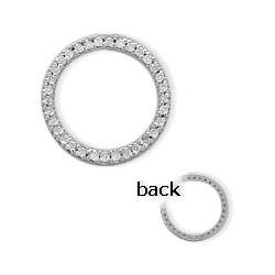 ELITE JEWELS 14 Karat Gold Circle Of Life Pendant, 0.26 Tcw With 18" Chain In White