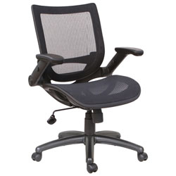 TygerClaw Ergonomic Mid-Back Mesh Task Chair - Black