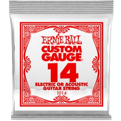 ERNIE BALL P01014 Plain Steel Electric Or Acoustic Guitar String - 14
