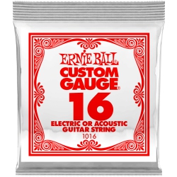 ERNIE BALL P01016 Plain Steel Electric Or Acoustic Guitar String - 16