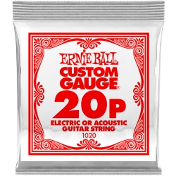 ERNIE BALL P01020 Plain Steel Electric Or Acoustic Guitar String - 20