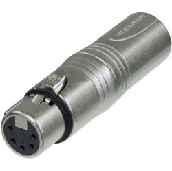 NEUTRIK Na3M5F Circular Adaptor - 3-Pole Xlr Male to Pole Xlr Female