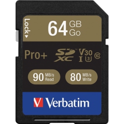 VERBATIM Pro+ 64GB Sdxc