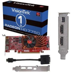 VISIONTEK Radeon HD 7750 Graphic Card - 1 GB Ddr3 Sdram - PCi Express 3.0 X16 - Low-Profile - Single Slot Space Required
