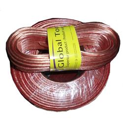 GLOBALTONE Speaker Wire 14 Awg 50 Ft Clear Jacket 14 Gauge Cca