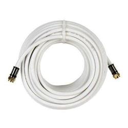 DBYLES CABLES Dbyles Rg6 Coaxial Video Cable F Type Male to Male 35Ft In White
