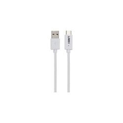 LINKE USB 3.1 Type C ( USB-C ) Male to Reversible USB A Male Cable 10GB/3A - M/m - 6Ft - In White