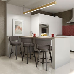 Rosco Contemporary Counter Height Barstool - Cobrizo/Slate