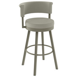 Rosco Contemporary Bar Height Barstool - Titanium/Biscuit
