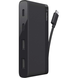 BELKIN USB-C 4-Port Mini Hub (Also Known As USB Type-C) (F4U090Btblk)