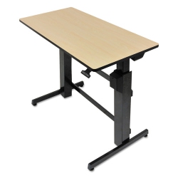 ERGOTRON Workfit-D, Sit-Stand Desk (Birch Surface) - Rectangle Top - 47.60" Table Top Width X 23.50