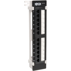 TRIPP LITE 12-Port Cat6 Cat5 Patch Panel Wall Mount Vertical 110 Rj45 Taa