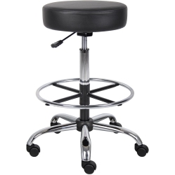NICER INTERIOR Furniture Caressoft Medical/drafting Stool With Footring In Black