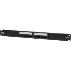 TRIPP LITE 12-Port Cat6 Cat5 Patch Panel 568B 110 Punch Down Rackmount Rj45 1Urm Taa