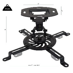 DURAMEX Projector Mount - Universal Ceiling Bracket Lcd Dlp Tilt 360° Swivel In Black