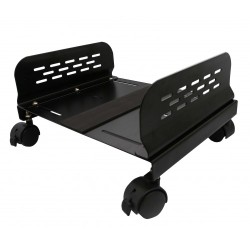 SYBA Metal Cpu Stand With Adjustable Width And Caster Wheels (Sy-Acc65079)