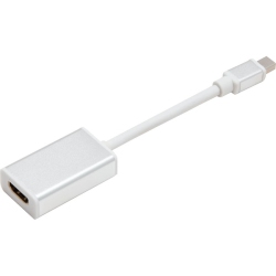 SYBA Multimedia 6" Mini Displayport V1.2 to HDMI V1.4B 4K Adapter Audio/3D Video Cable - In Silver